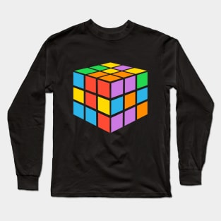 Puzzle Cube (Pastel Version, Clean Graphic) Long Sleeve T-Shirt